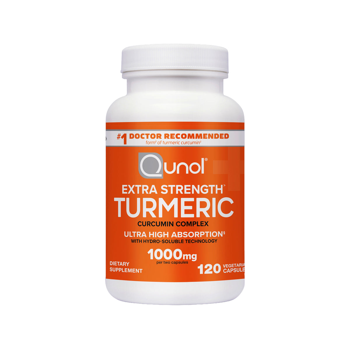 Qunol Turmeric Curcumin Complex Extra Strength 1000mg Capsules