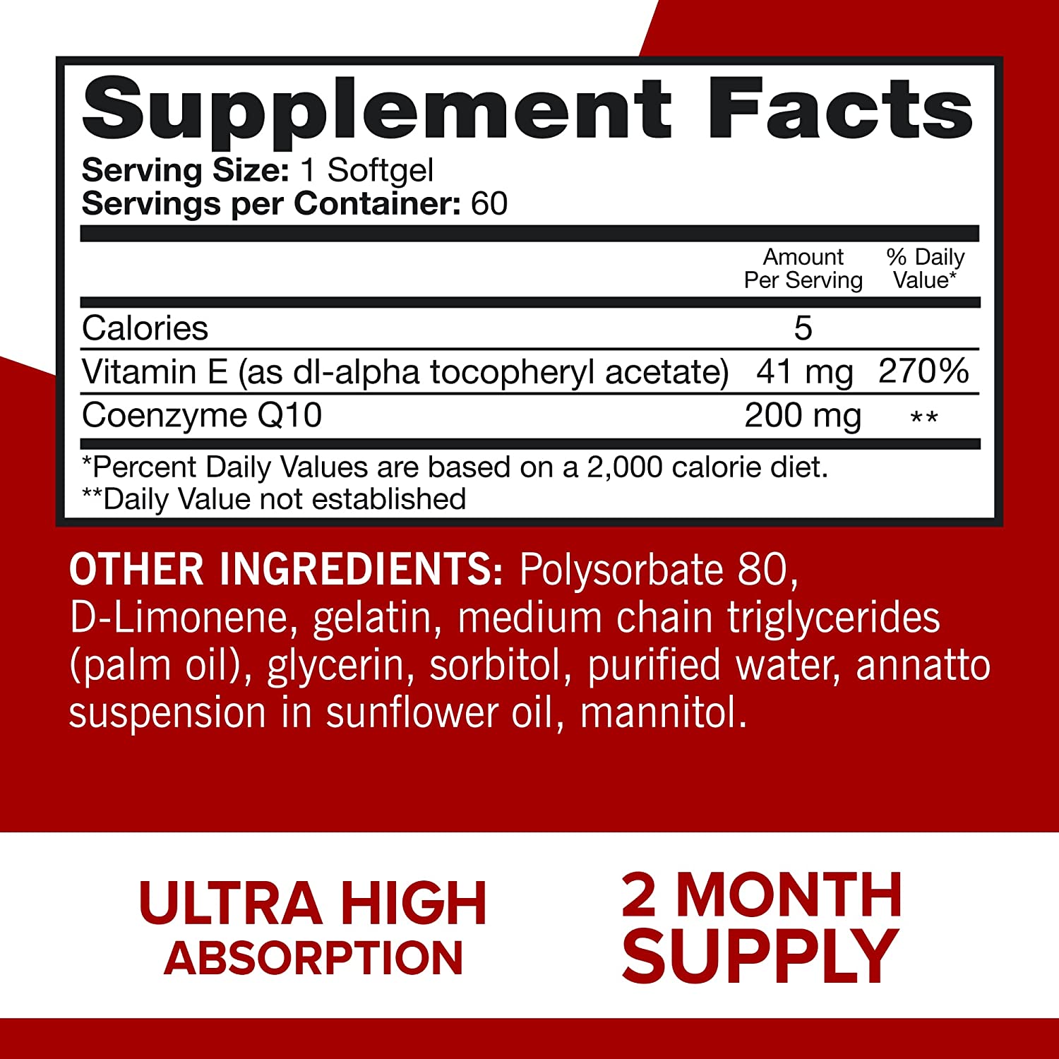 Supplement facts
