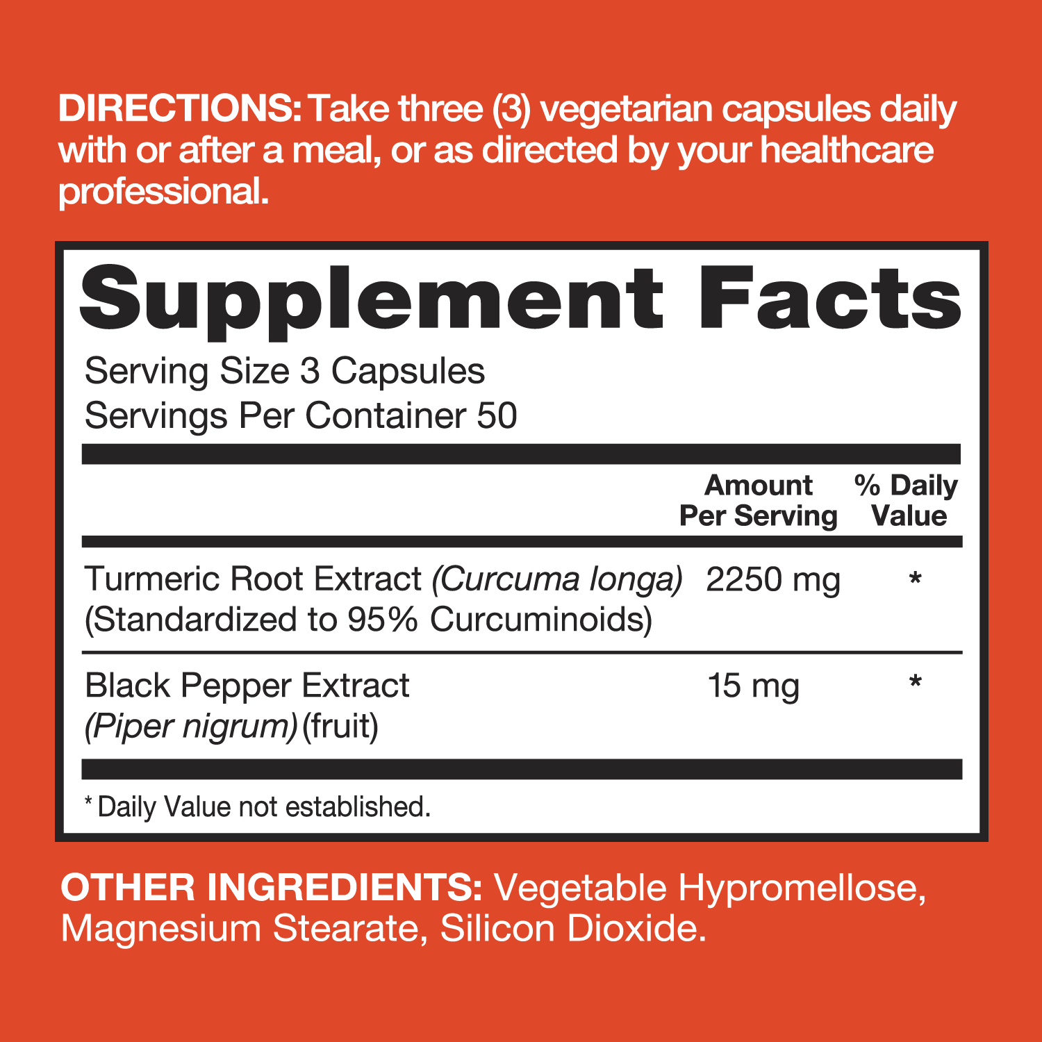 Turmeric Curcumin with Black Pepper Capsules, 2250 mg