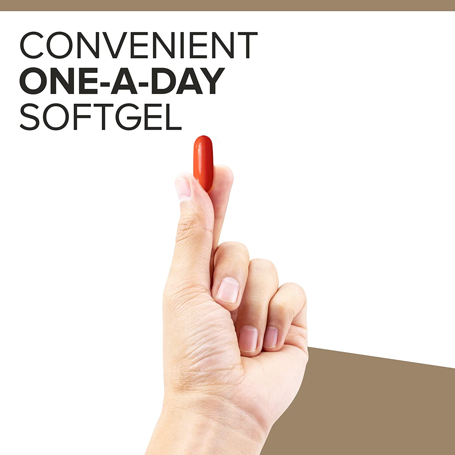Convenient one-a-day softgel