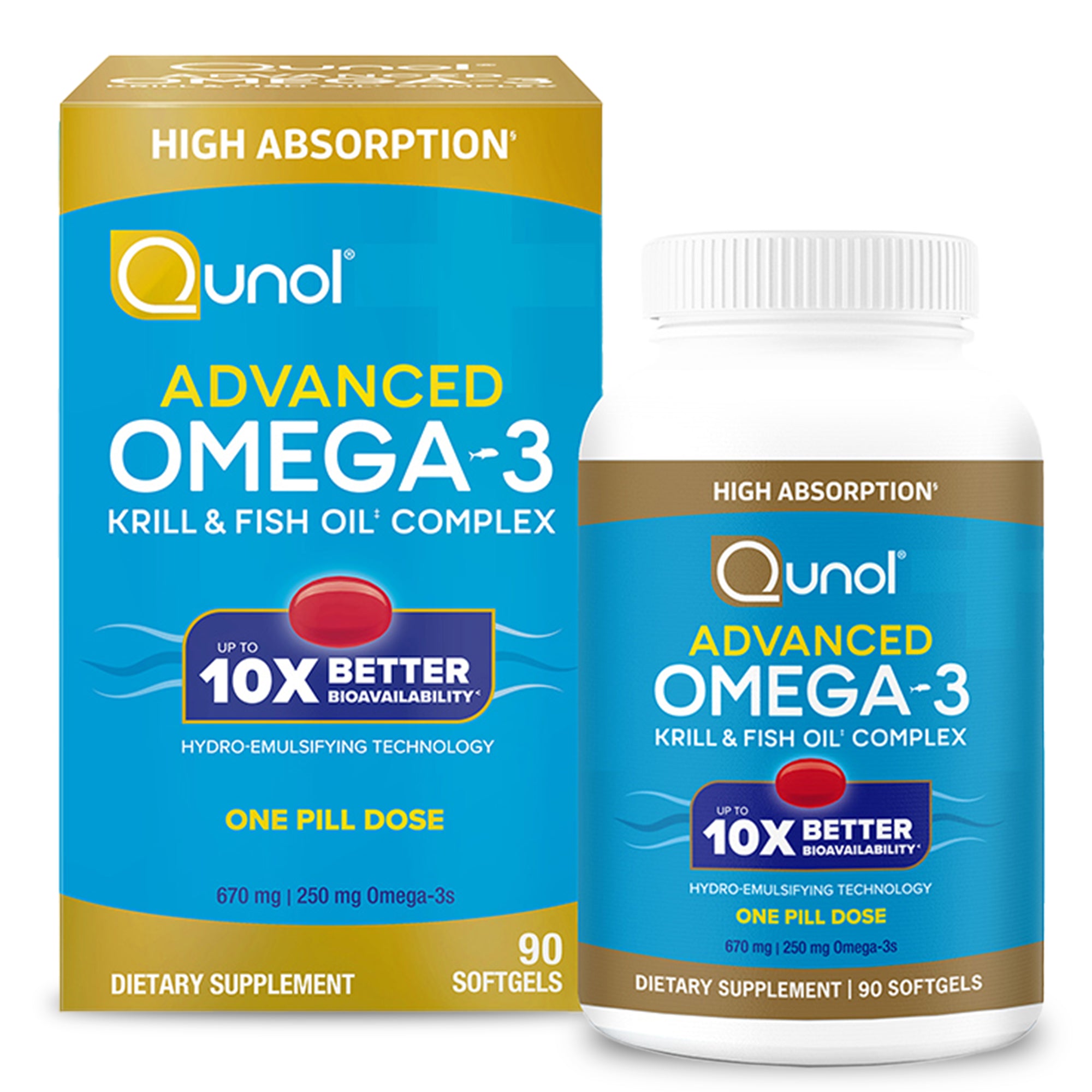 Advanced Omega 3 Krill and Fish Oil Complex, 250mg