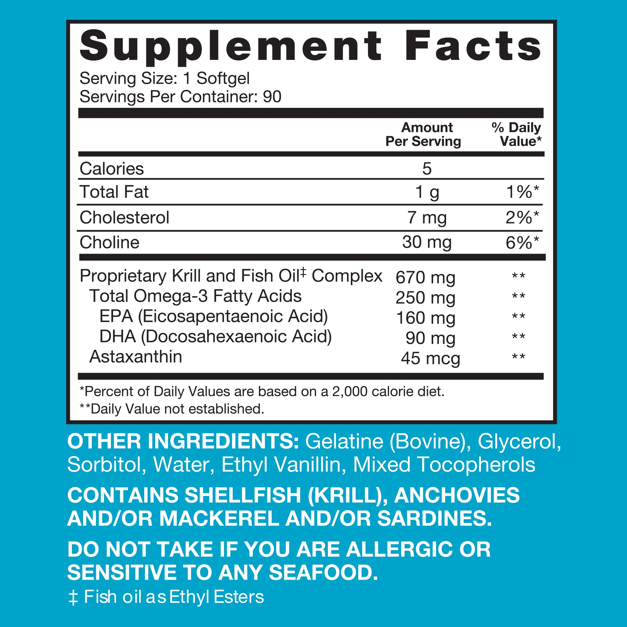 Advanced Omega 3 Krill and Fish Oil Complex, 250mg