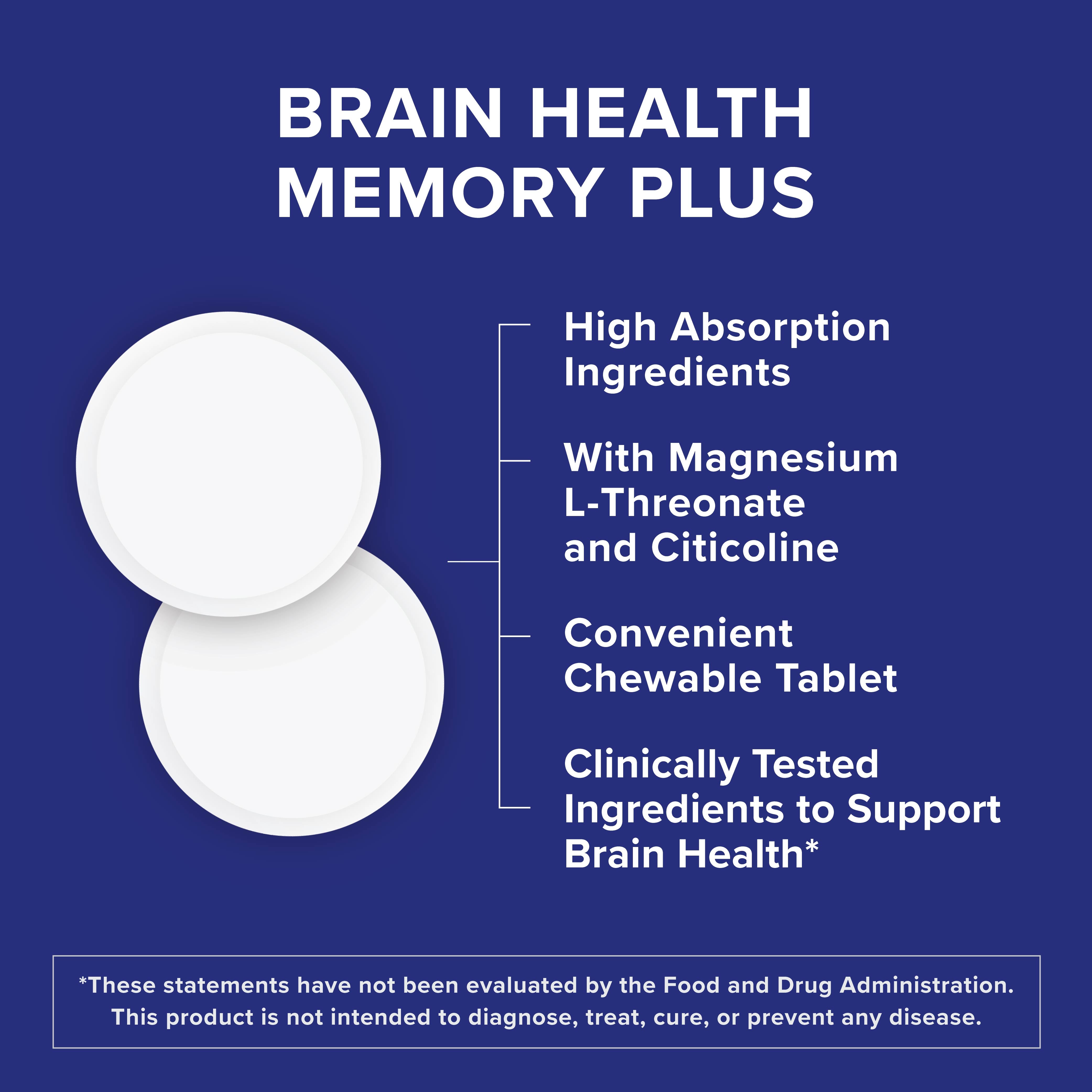 Brain Health - Memory Plus Chewable Tablets