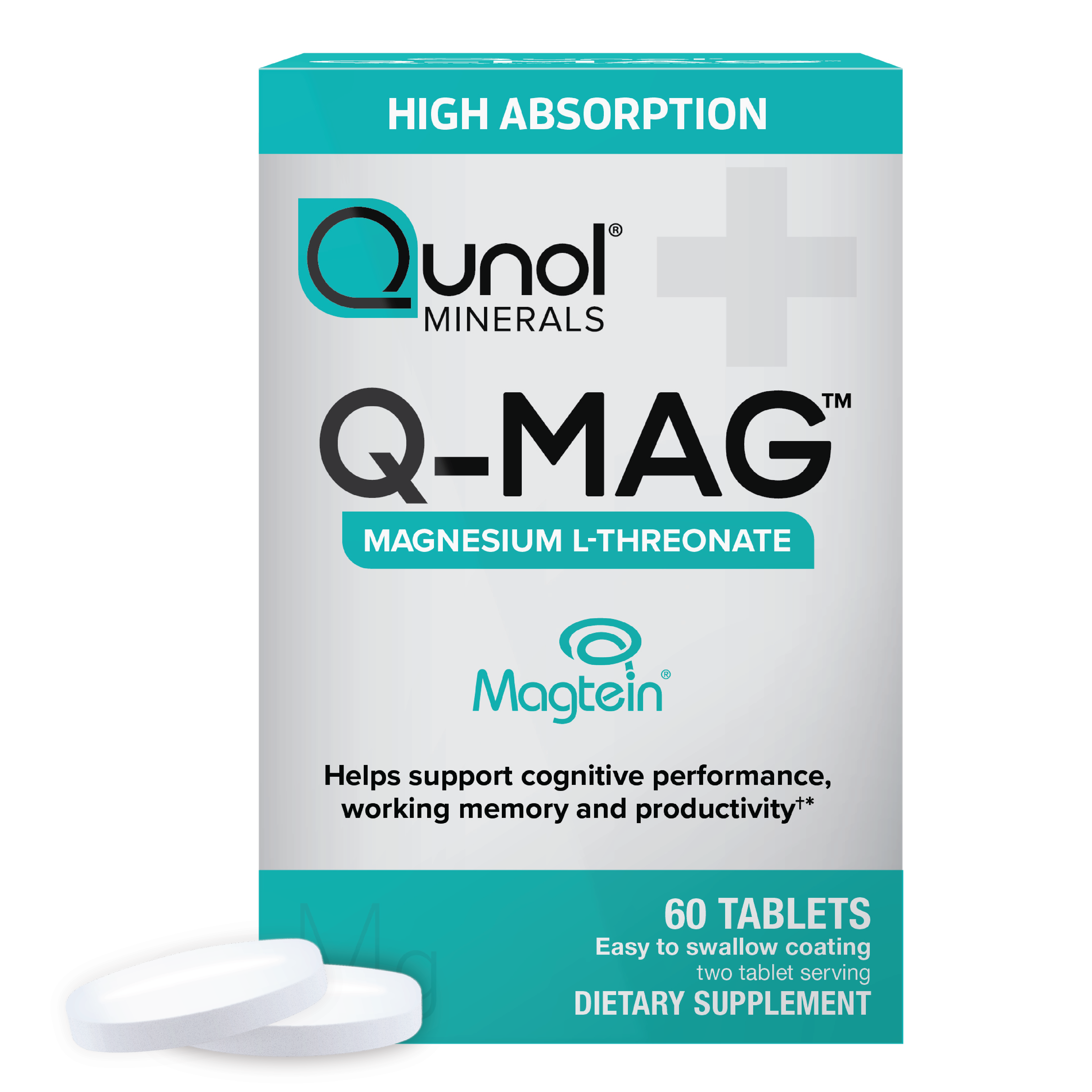 Q-Mag Magnesium L-Threonate Tablets, 2000mg