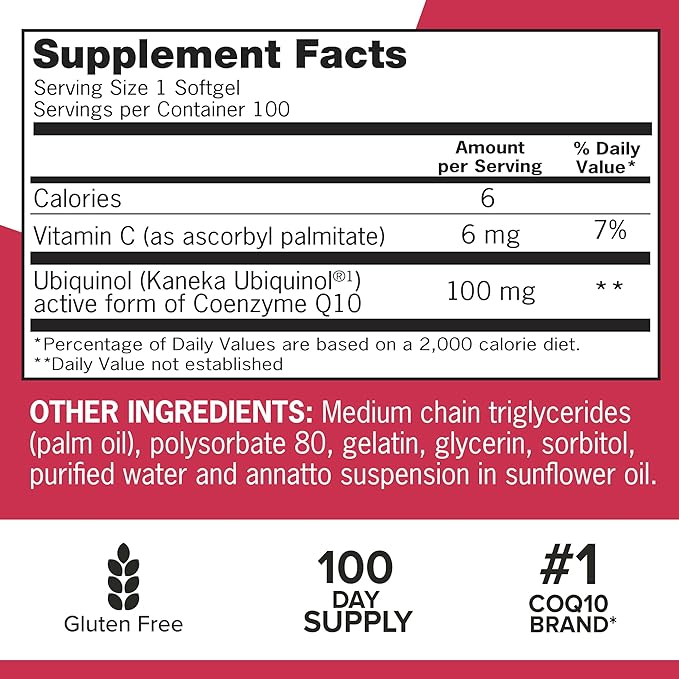 Mega Ubiquinol CoQ10, 100 mg