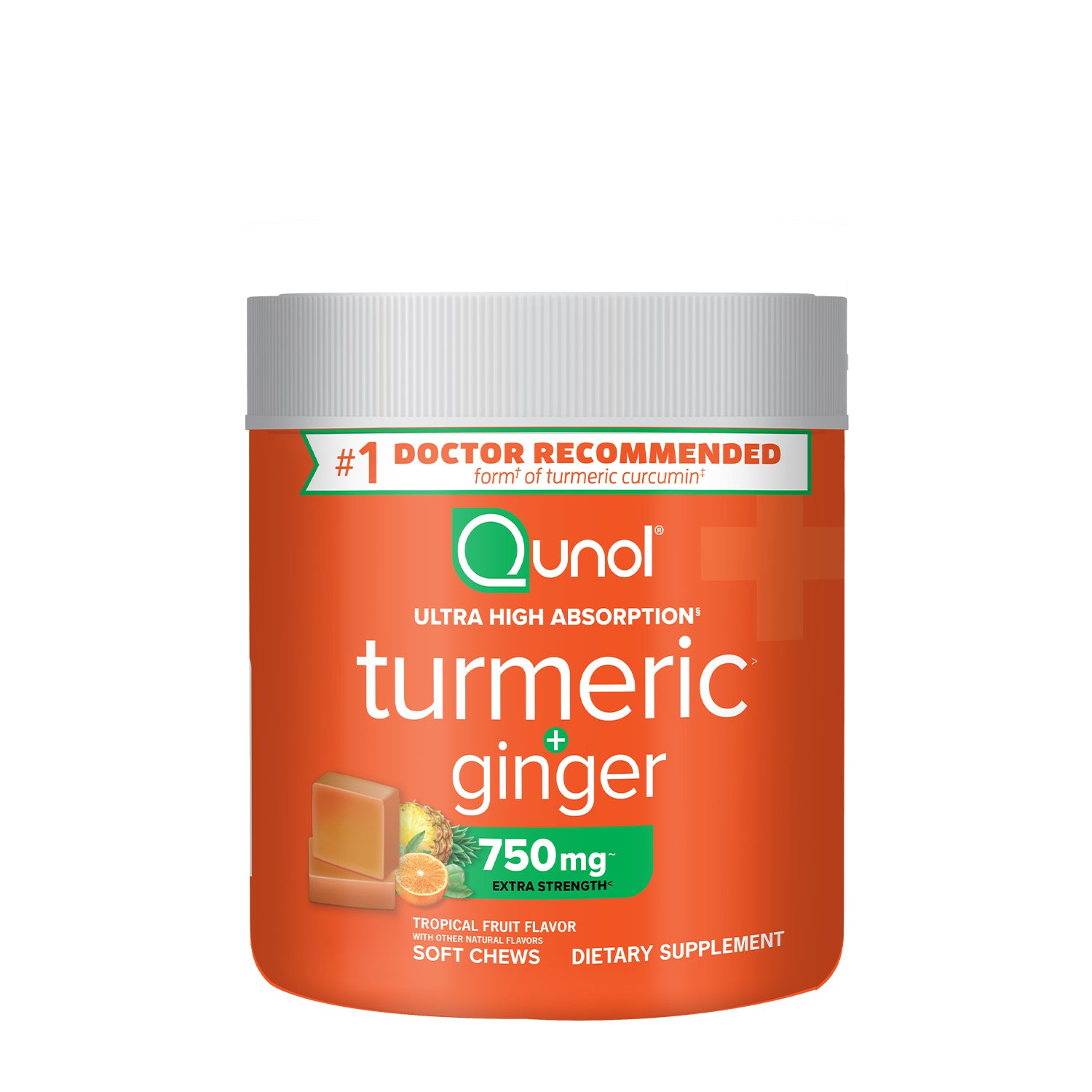 Turmeric + Ginger Chews, 750mg